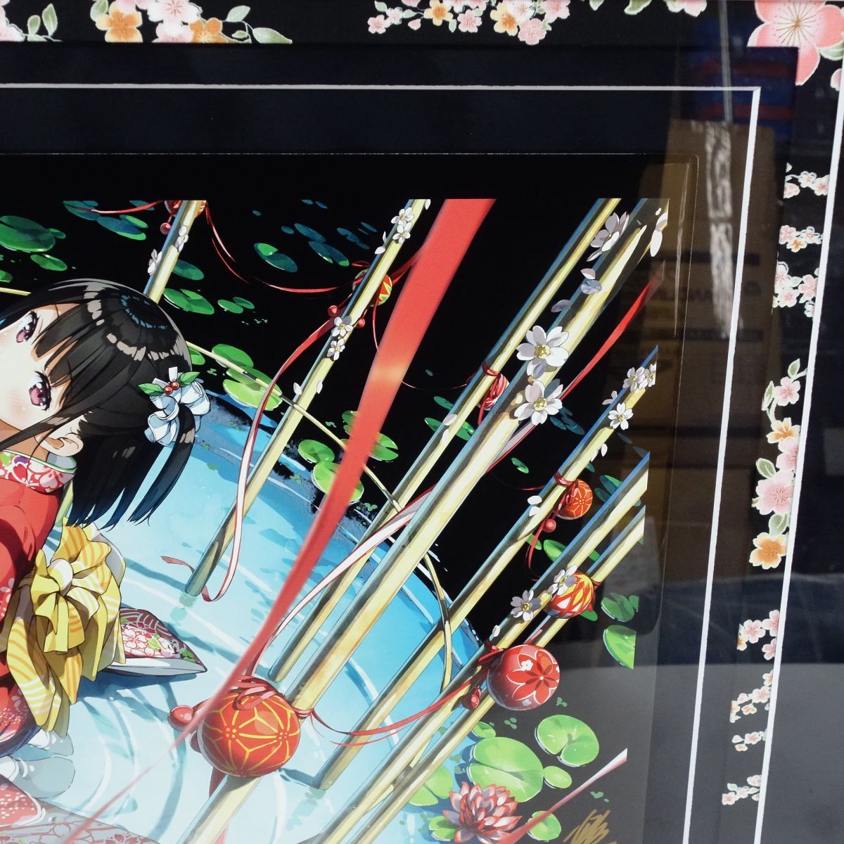 062 アールビバン カントク 漆版 おりひめ 版画 作品保証書付き ※中古 
