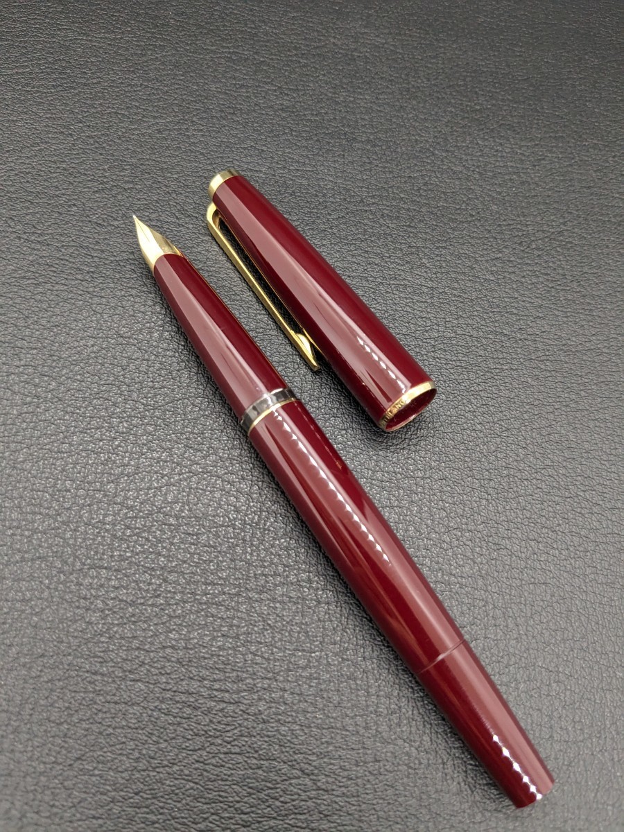 ヴィンテージ モンブラン 万年筆 K14 木軸　木調 585刻印 ドイツ製 美品 保管品【MONTBLANC ボルドー 320 万年筆 ペン先 585 刻印 k14】14