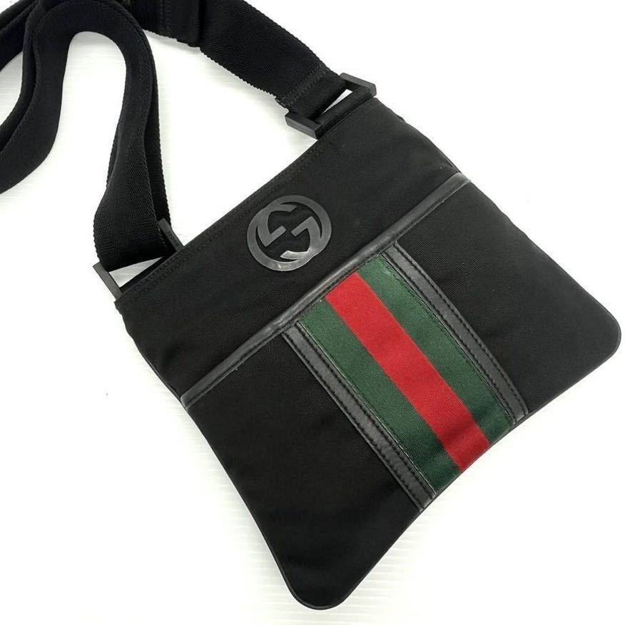 シェリーライン グッチ GUCCI シェリーライン⁄黒×金 80