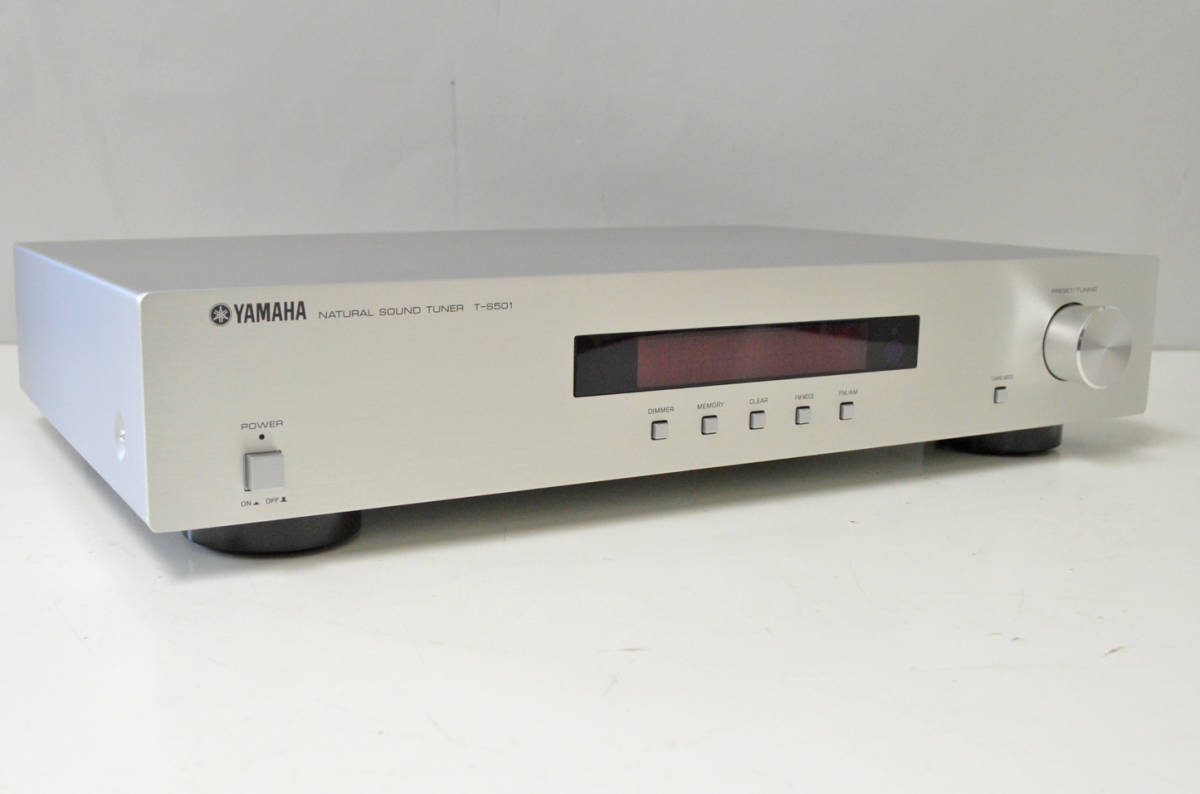 美品！YAMAHA　T-S501 FM・AMチューナー　動作品　取説、アンテナ付 YAMAHA T-S501 ワイドFM対応 FM/AMチューナー ヤマハ アンテナ/取説付