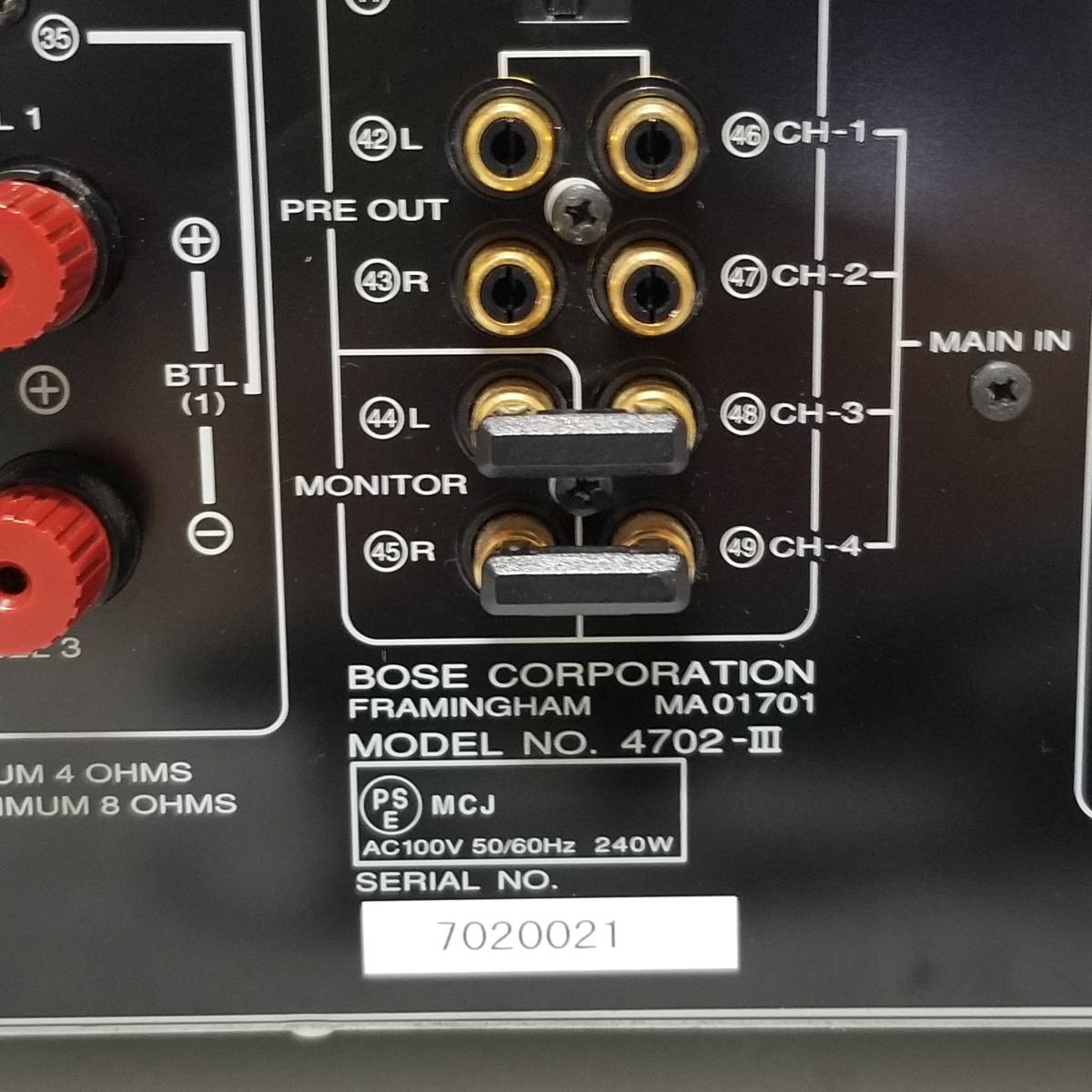 Bose ボーズ 4702III プリメインアンプ BOSE プリメインアンプ ボーズ