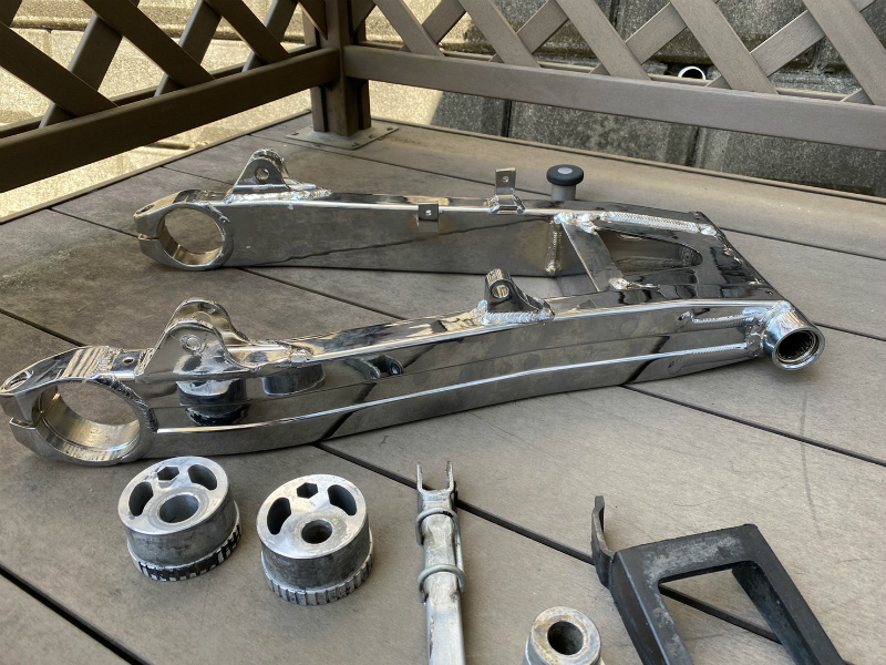 1円～ ゼファー400 ZR400C 純正 スイングアーム メッキ塗装 