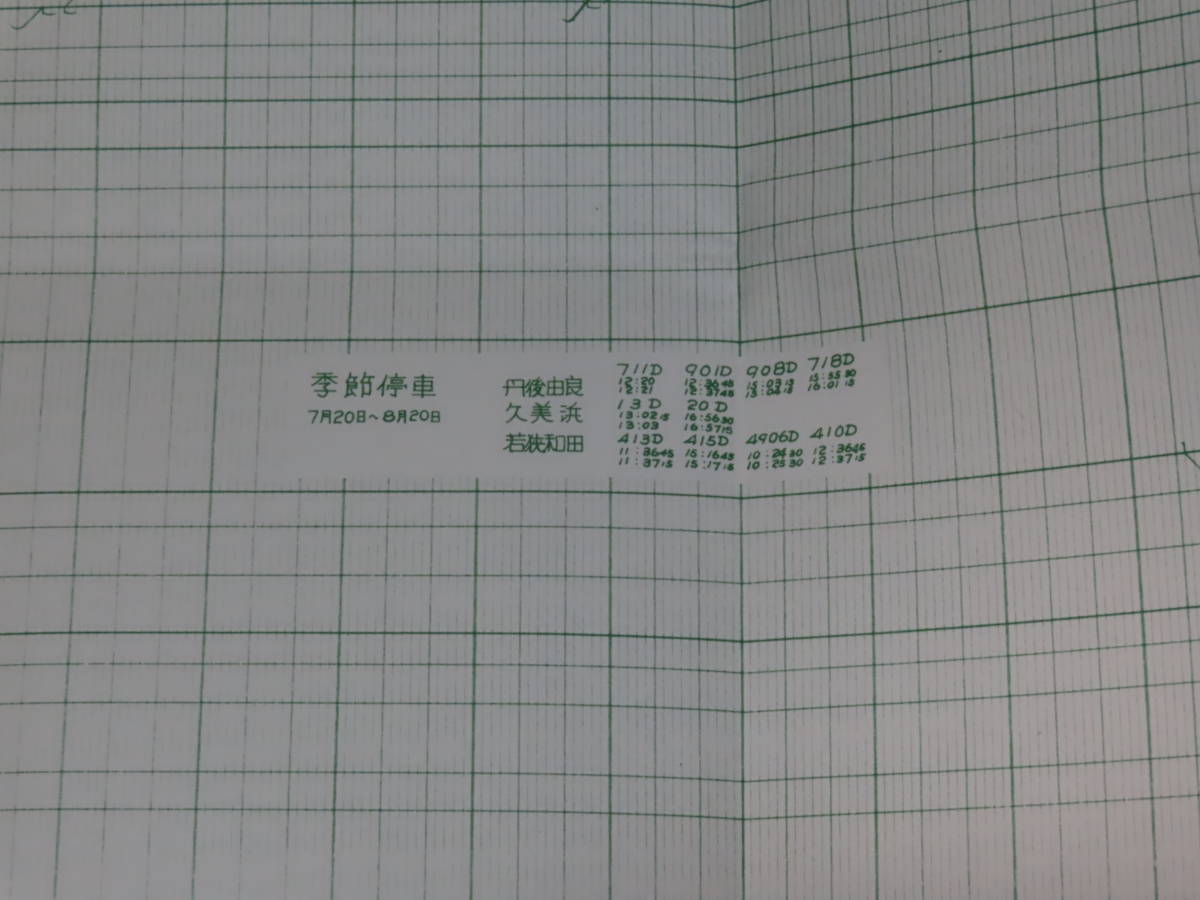 運行図表12□福知山線・支線列車ダイヤ / 昭和60年3月14日改正 福知山