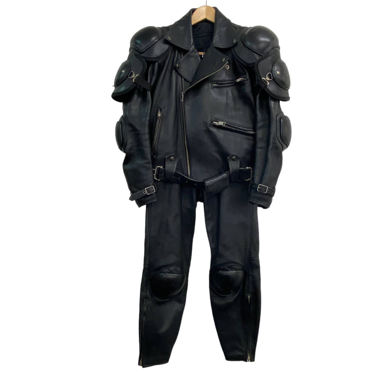 【即決】 KADOYA カドヤ シンヤレプリカ バトルスーツ レザー ジャケット パンツ 上下セット 黒系 ブラック系　1324-120-B