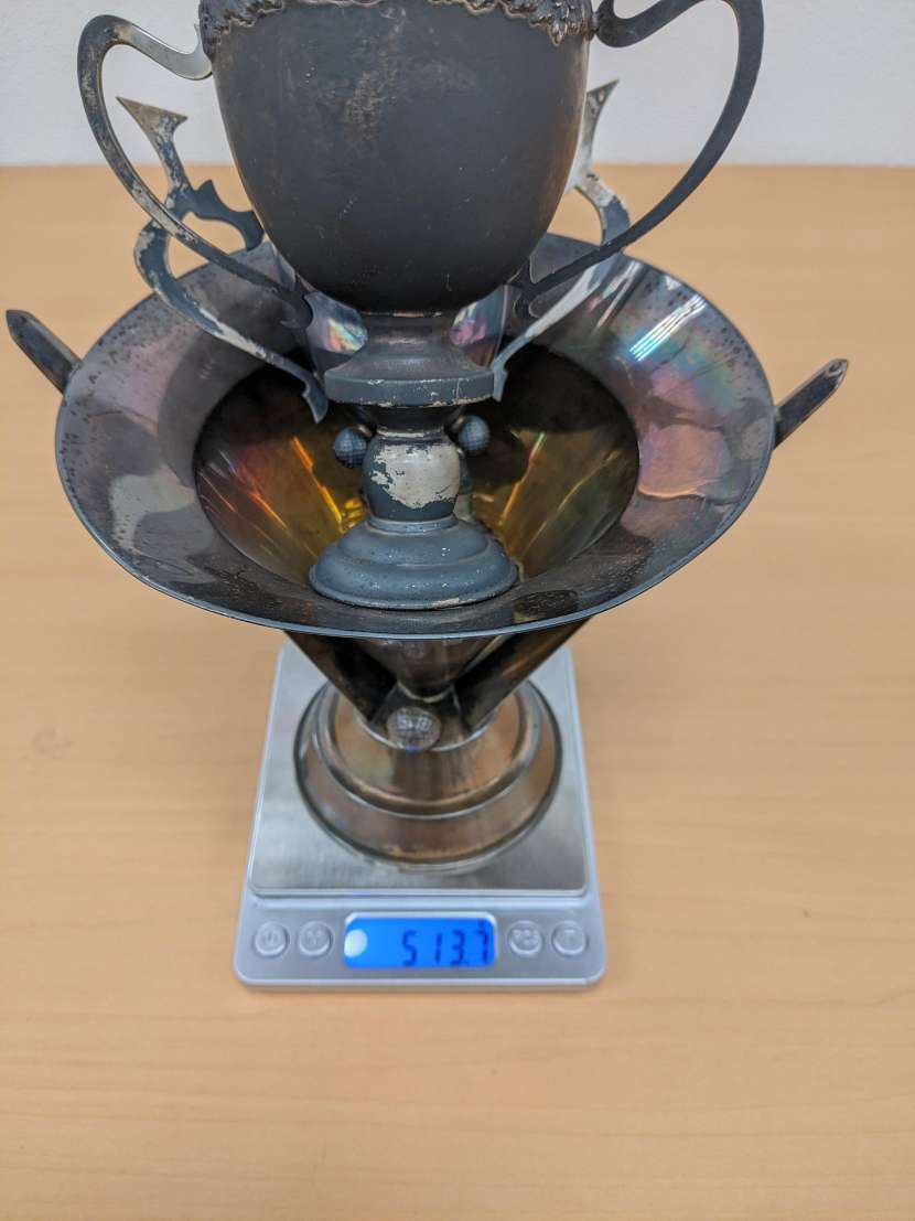 純銀・シルバートロフィー2つ 6732 純銀 銀製 SILVER 970 シルバー 刻印なし カップ トロフィー