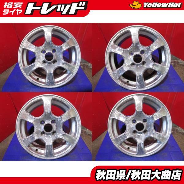 限定1台! 日産 K12マーチ純正 15 6.0 +50 4H100 中古 4本セット マーチ AK12 BNK12 YK12 等に