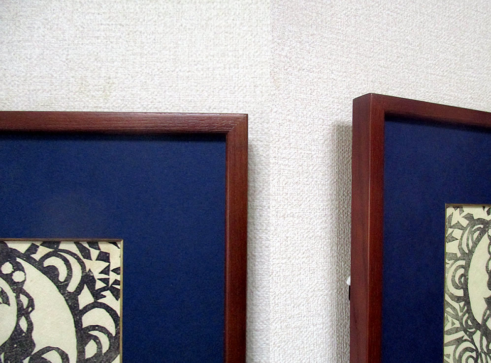 本物保証]◇ 棟方志功・自刻 木版画【 孔雀明王・御先達 】昭和19年作 
