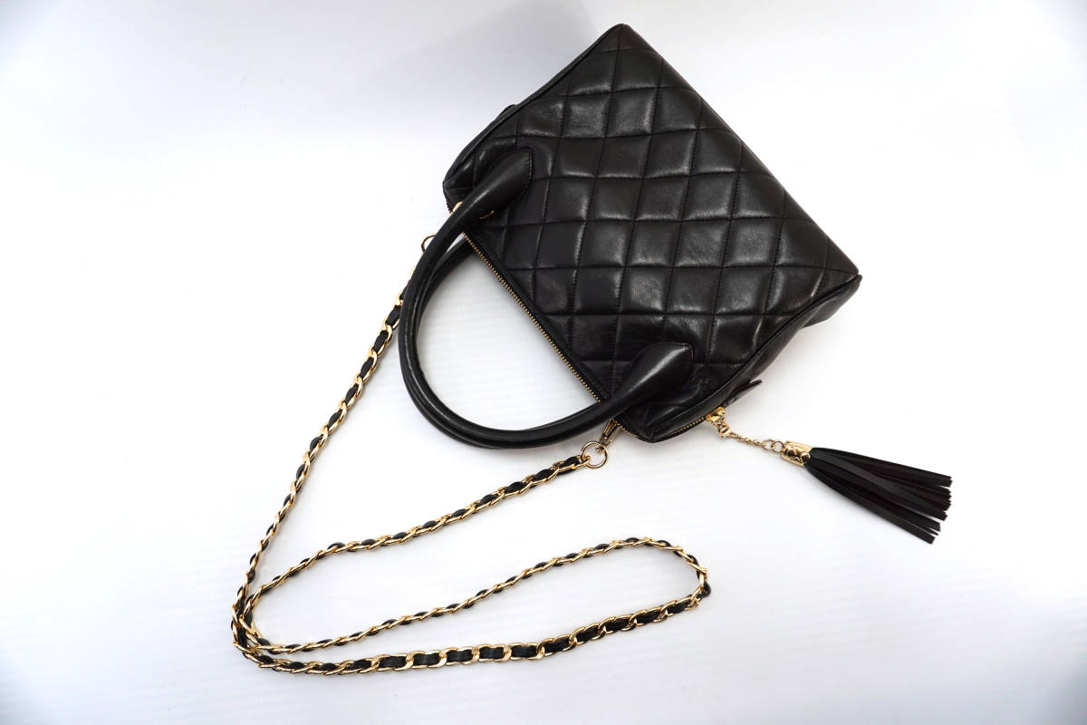 1円 CHANEL シャネル マトラッセ チェーン ショルダー ハンド バッグ  
