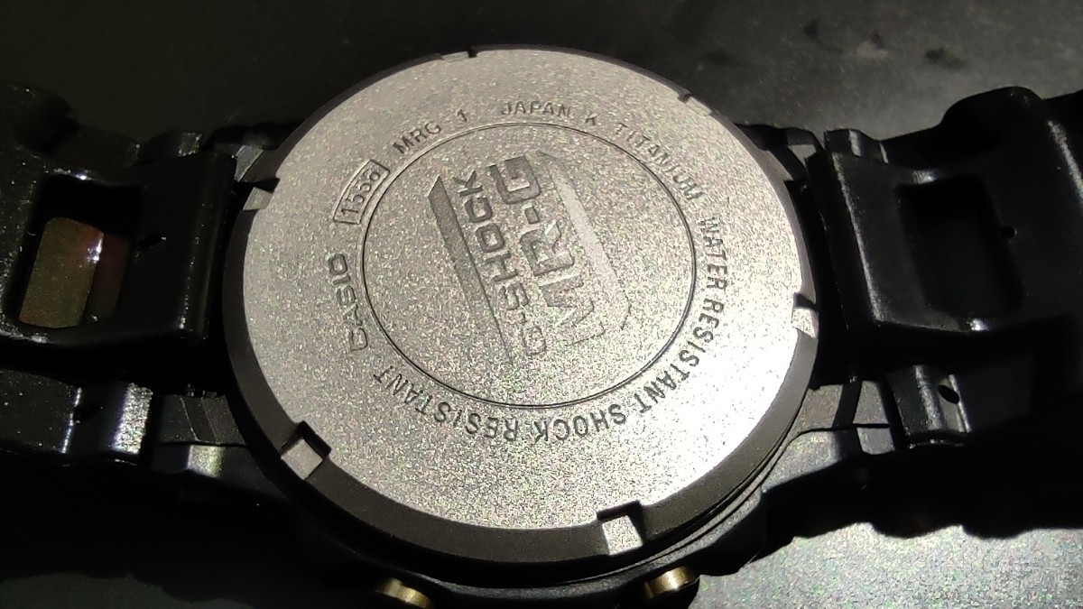 CASIO G-SHOCK MRG-1B-1 ブラックチタン ベゼル9200K黒染ベゼル使用 美 