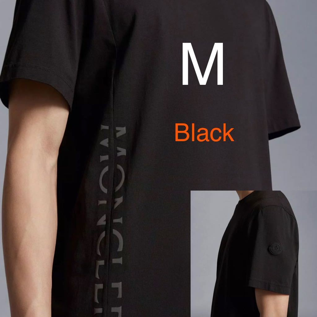 サイズM Moncler リフレクションロゴ Tシャツ Black 【公式通販】