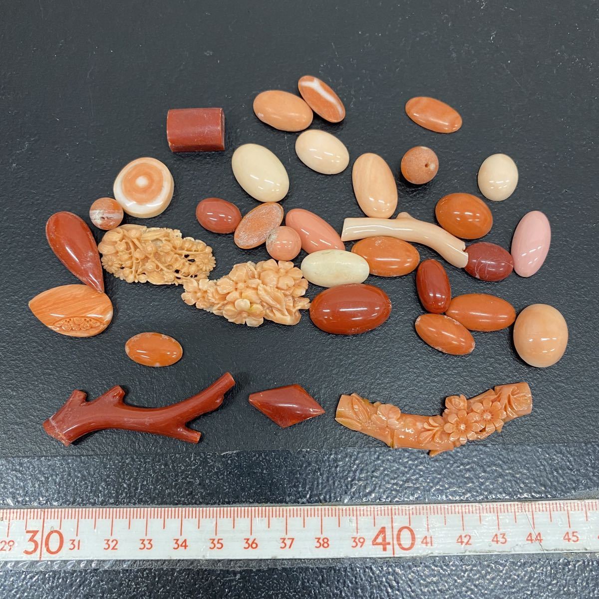 ⑩g29 赤珊瑚 珊瑚 サンゴ ルース 宝石 裸 石 まとめ売り約103g 宝石 まとめて