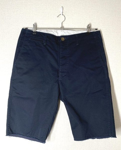 visvim ビズビム CHINO SHORTS チノ ショーツ 3 ネイビー 紺 ショートパンツ カットオフ