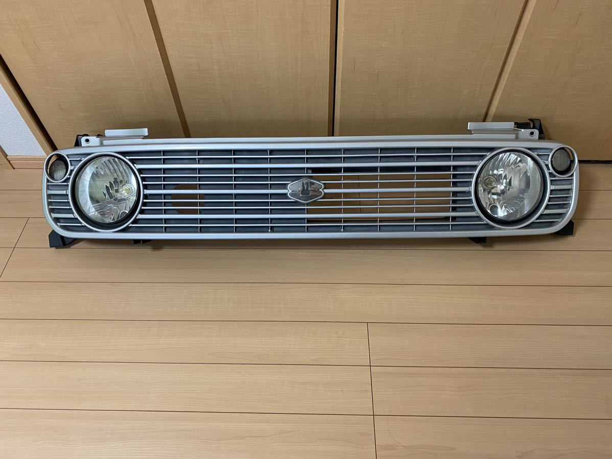 HE21S スズキ アルトラパンL 純正フロントグリル ヘッドライト 左右