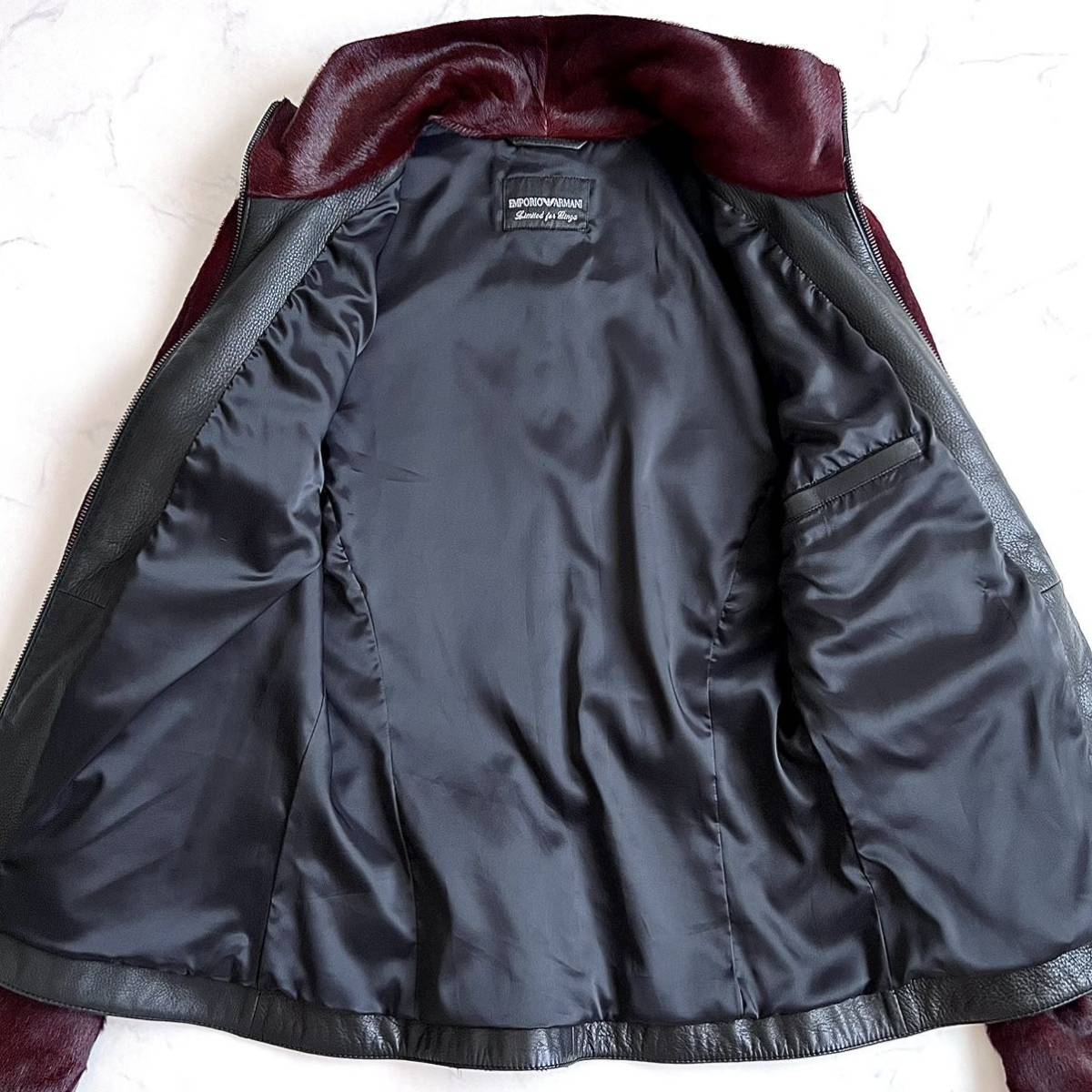 EMPORIO ARMANI【銀座限定☆美品】レザージャケット ライダース “高級 