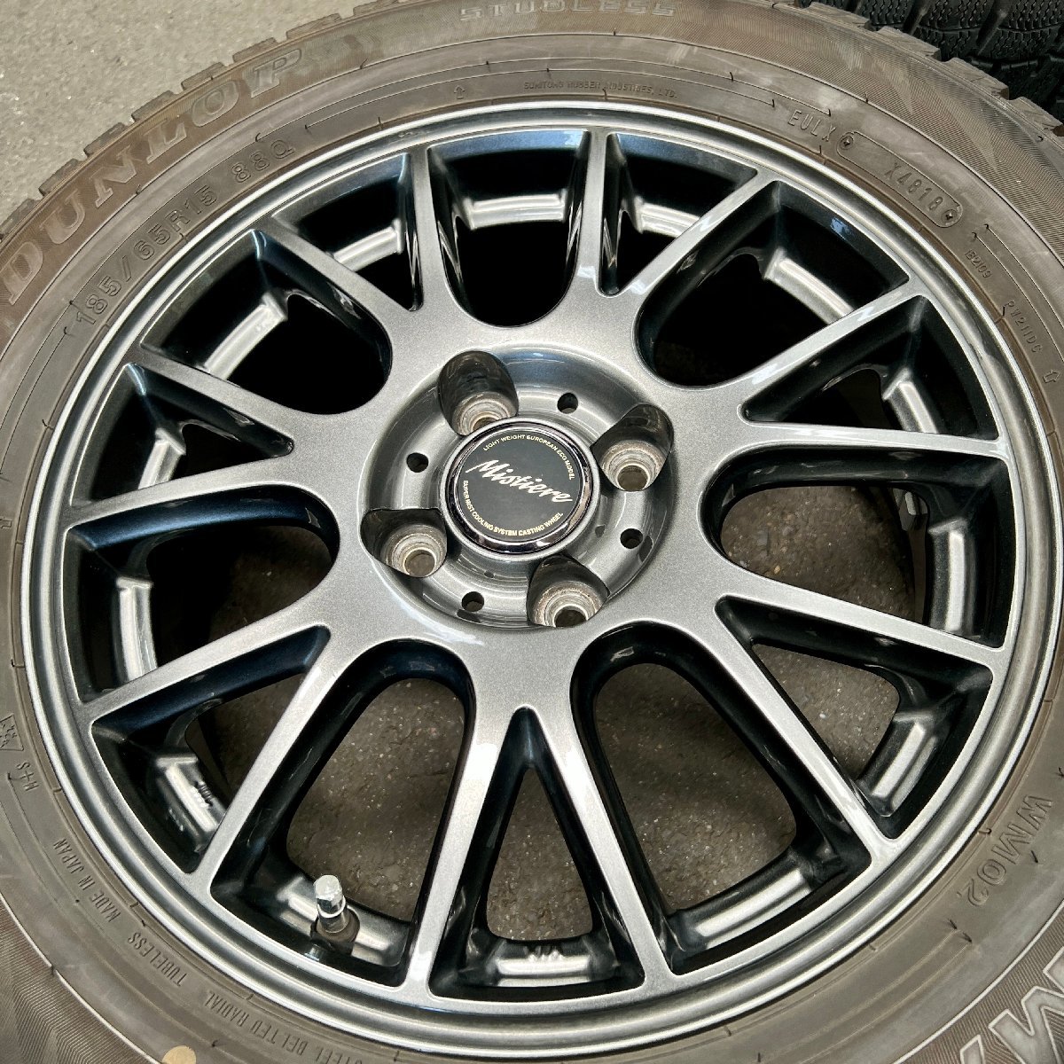 155/65R14 MISTIERE アルミホイール付スタッドレスタイヤ 4本