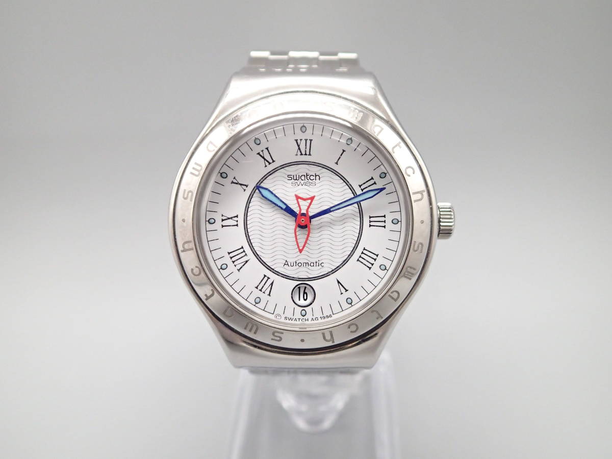 ∞ スウォッチ アイロニー メンズ 腕時計 デイト 自動巻き 両面