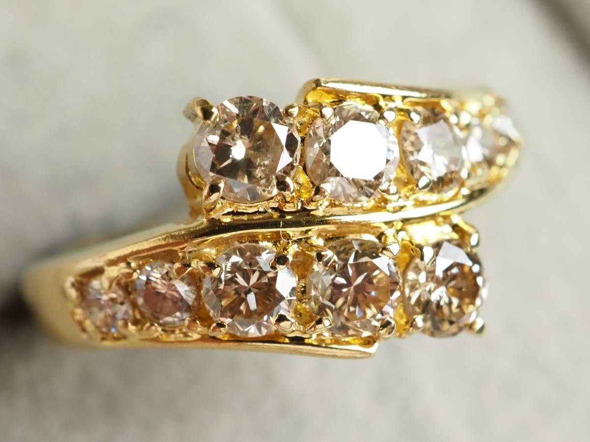 1610E】ジュエリーマキ K18ゴールド 天然ダイヤモンド 1.07ct/3.3g 