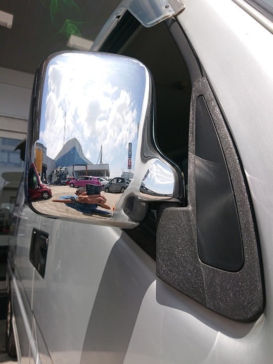 『psi』 スバル TV1 サンバーディアス ドアミラー左右セット 手動タイプ メッキカバー付き H13年式