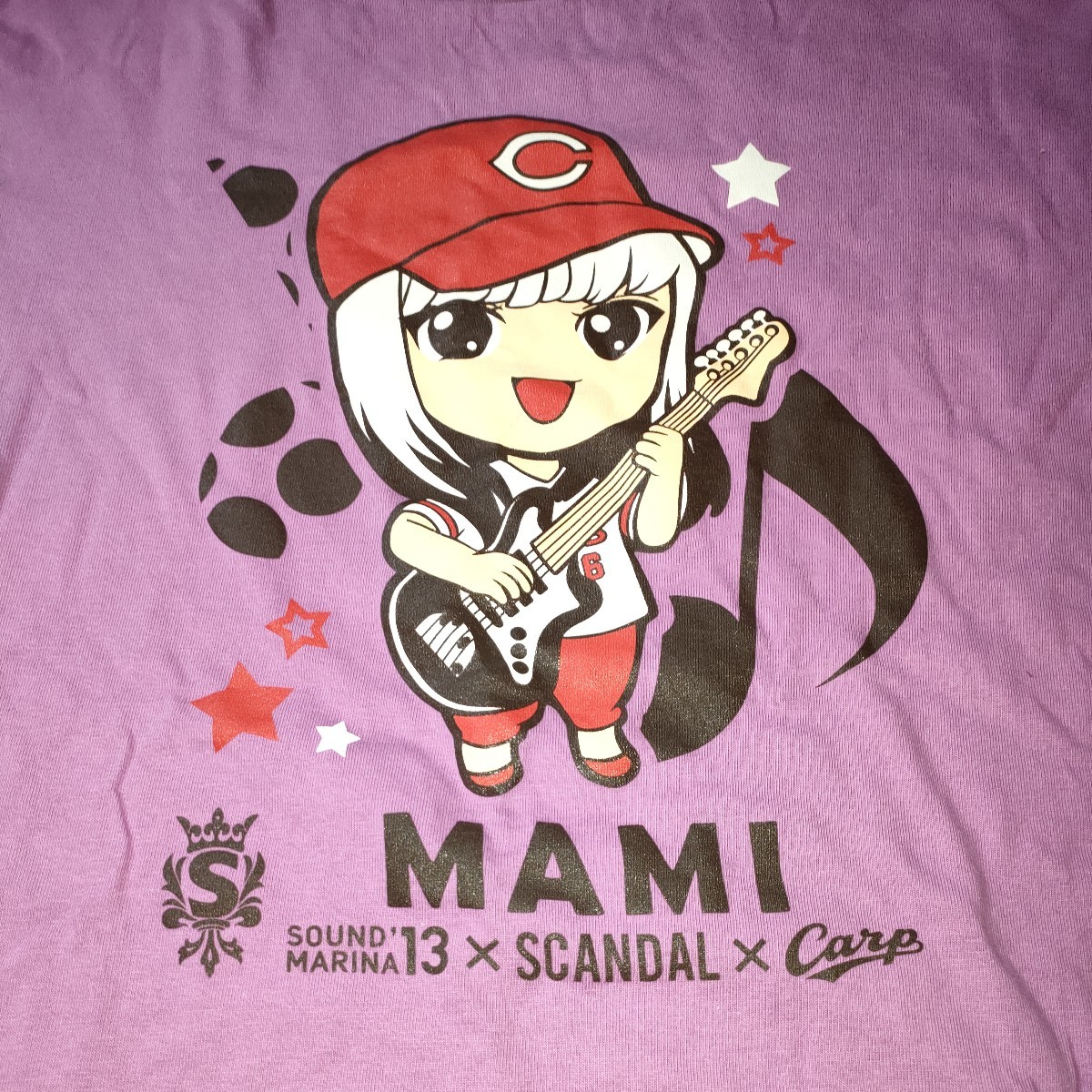 MAMI 広島カープ コラボ Tシャツ パープル 「SOUND MARINA'13×SCANDAL