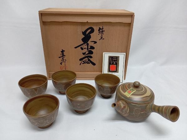 常滑焼 通産大臣指定伝統的工芸品 急須セット 茶器 真山作 【公式通販】