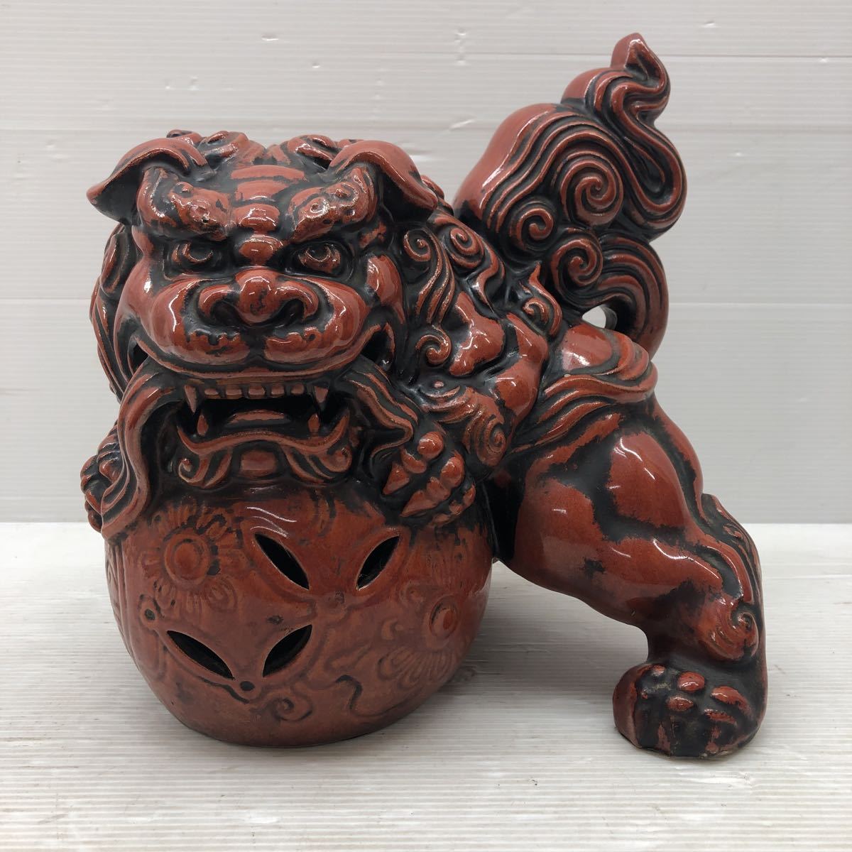 願いが叶う唐獅子の焼物【丸谷焼き】/財運/家内安全/魔除け/ 置物