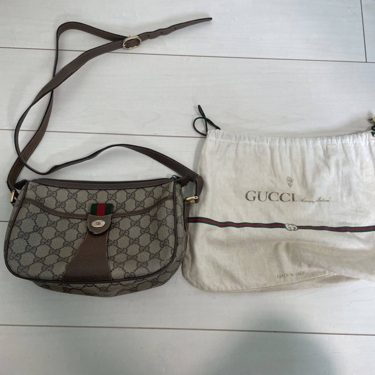 GUCCI GUCCI ショルダーバッグ シェリーライン 保存袋つき オールド