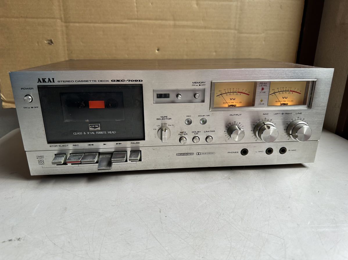 ジャンク AKAI GXC-709D カセットデッキ アカイ 赤井電気 テープデッキ