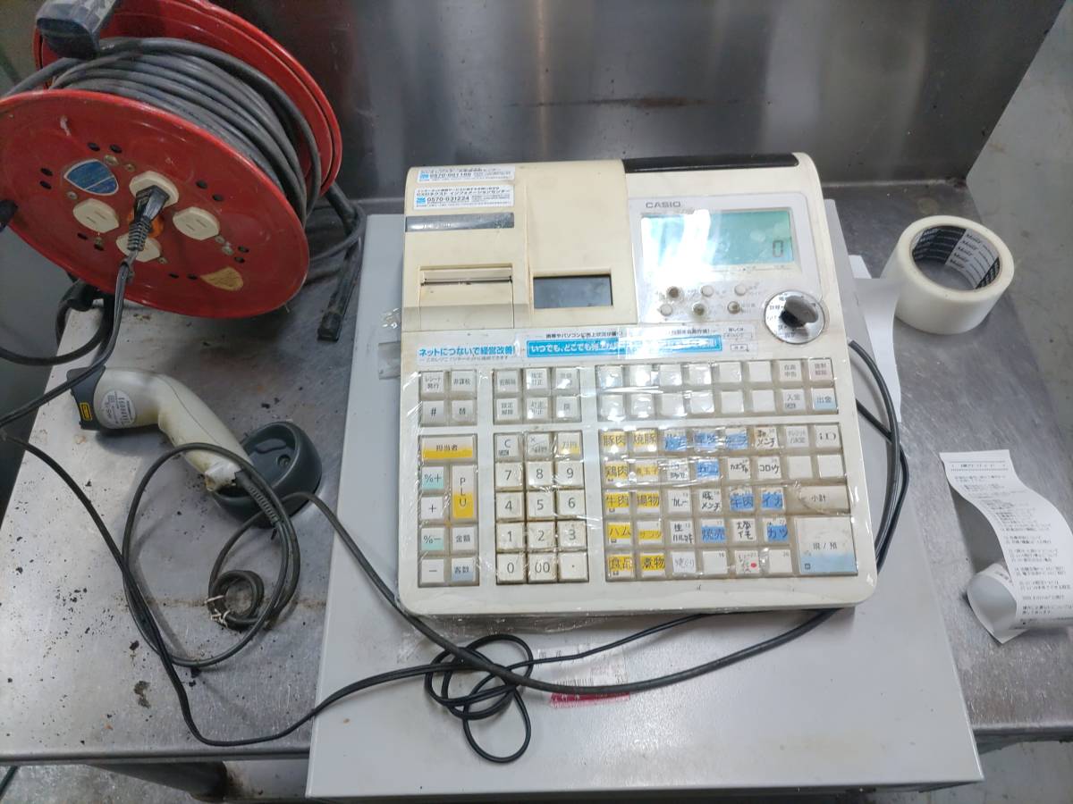CASIO カシオ レジスターTE-5500 鍵欠品 店舗用品 通電のみ 難②あり ジャンク　②