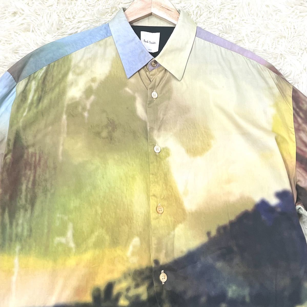 未使用級/XLサイズ相当○ポールスミス【別格の存在感】長袖シャツ Paul  