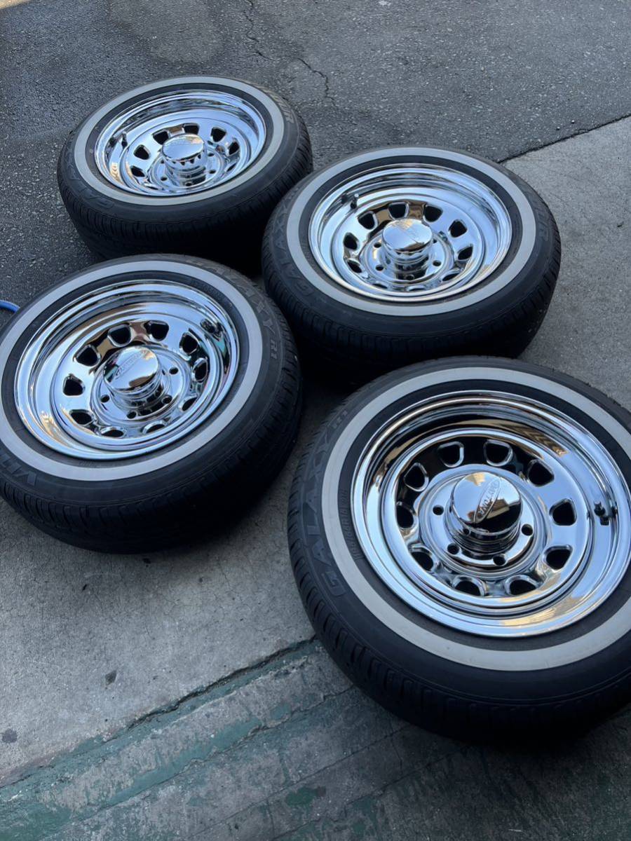 デイトナ 15-7.0J＋19 6-139.7 クローム タイヤ付4本SET 195/65R15
