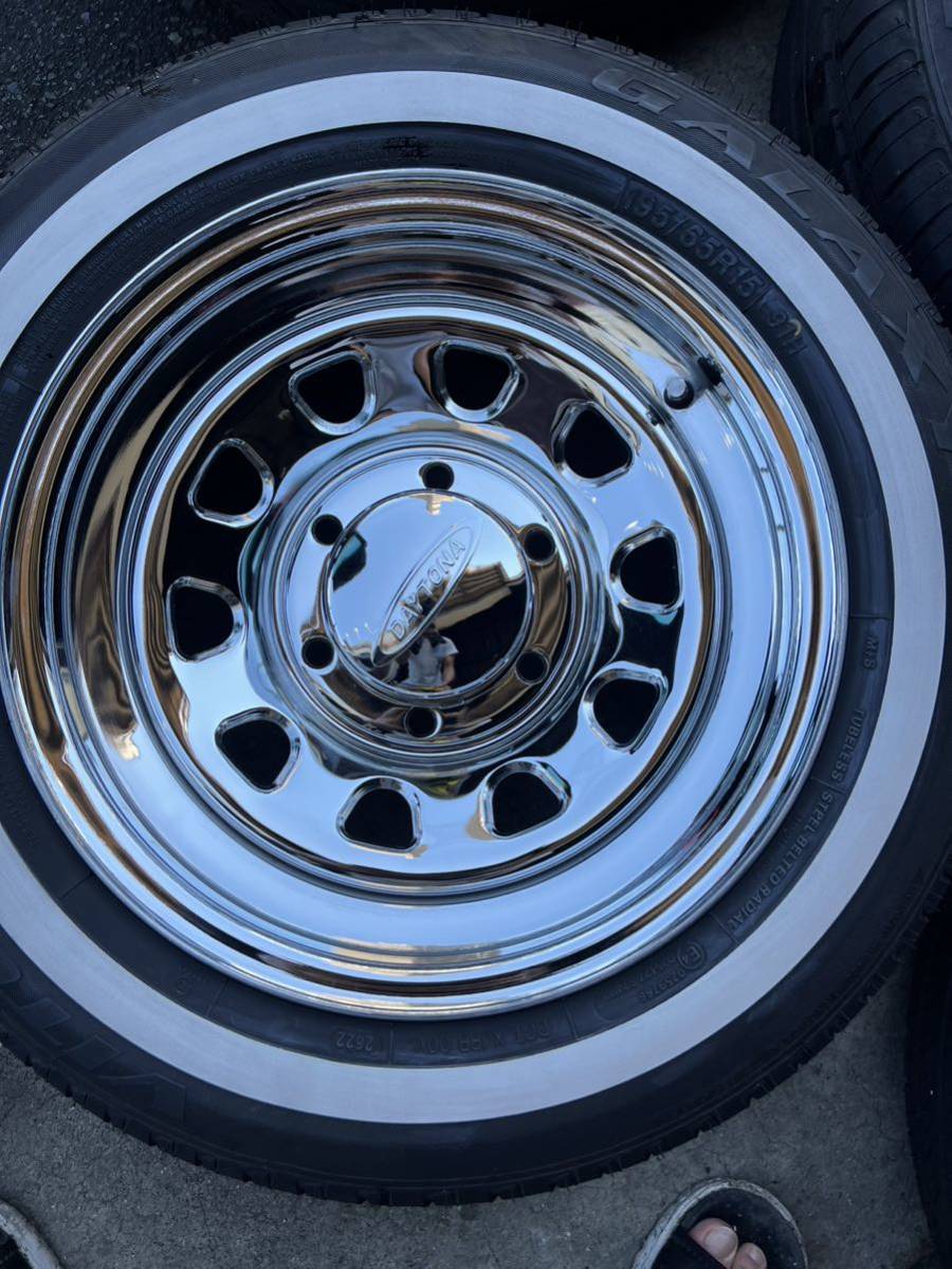デイトナ 15-7.0J＋19 6-139.7 クローム タイヤ付4本SET 195/65R15