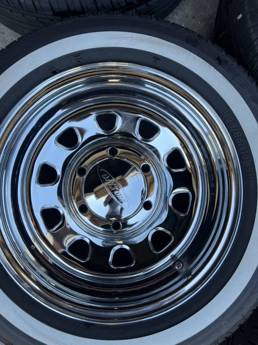 デイトナ 15-7.0J＋19 6-139.7 クローム タイヤ付4本SET 195/65R15