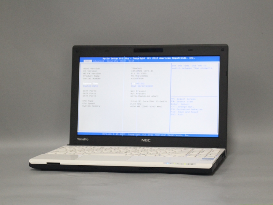 VersaPro NEC Windows10中古ノートNEC VB-G VH-3 : (PC-VKT12HZG3)入手 