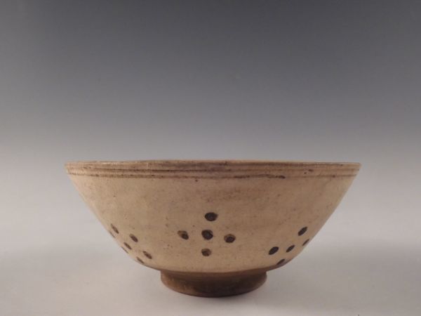 ○栄○時代 絵高麗 磁州窯 梅鉢 飾鉢 15cm 古陶器 無傷完品 42kw120
