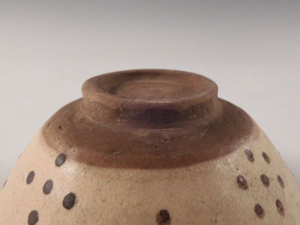 ○栄○時代 絵高麗 磁州窯 梅鉢 飾鉢 15cm 古陶器 無傷完品 42kw120