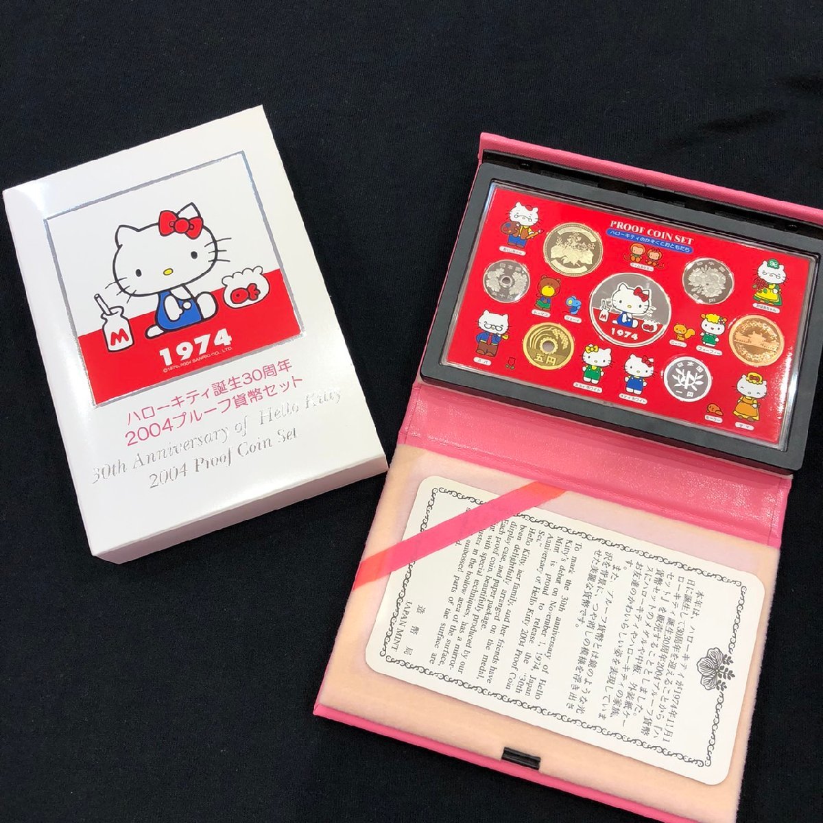 6TM洞08027E】ハローキティ 誕生30周年 2004プルーフ 貨幣セット☆記念貨幣☆
