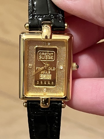 稼働品 クレディ スイス CREDIT SUISSE 腕時計 レディース FINE GOLD