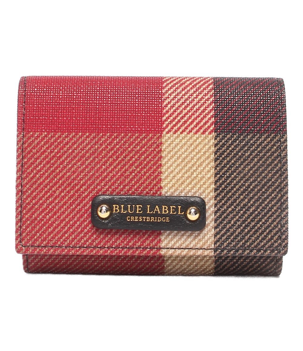 三つ折りコンパクト財布 レディース BLUE LABEL CRESTBRIDGE [1102]