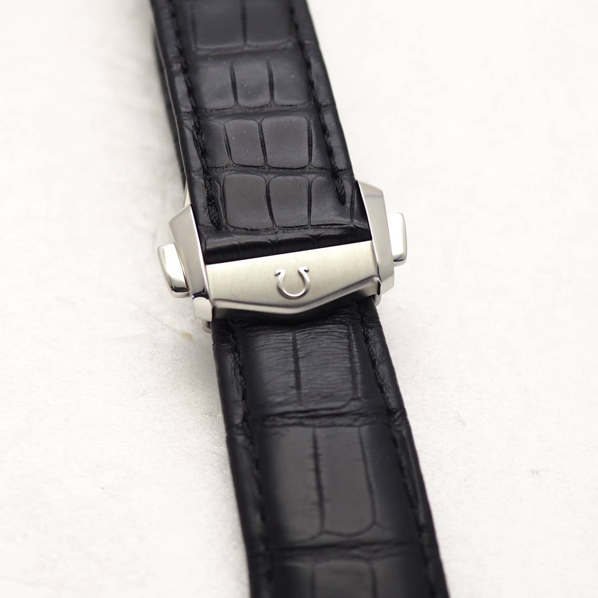 OMEGA オメガ 純正 革ベルト レザーベルト 20mm ブラック OMEGA オメガ 純正レザー ベルト 20mm Dバックル ブラック 革