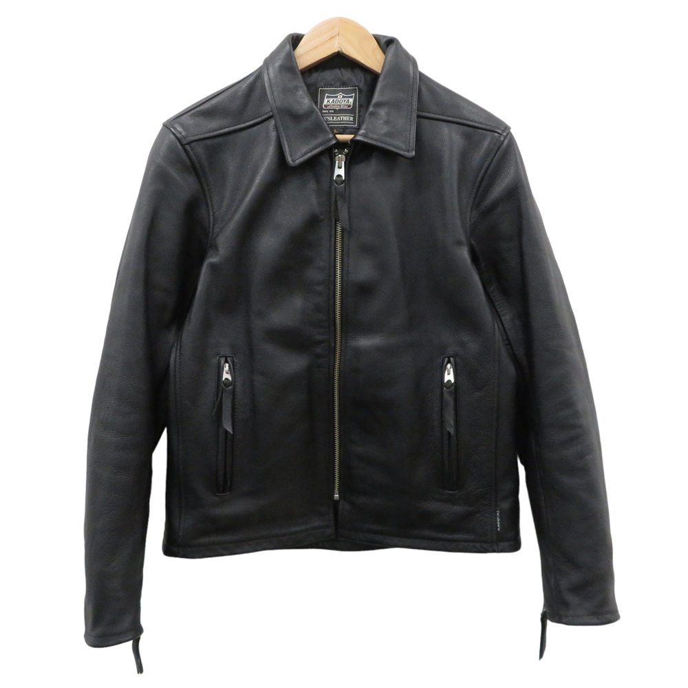 1円 KADOYA カドヤ STREAM LINER 牛革 シングル ライダースジャケット  