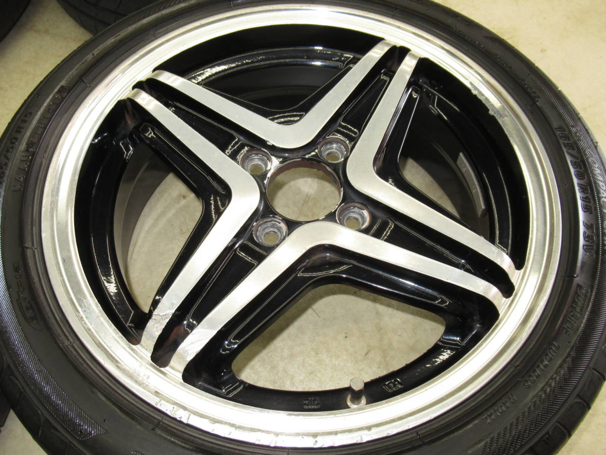 ENKEI ビックエンドロッターズ 15×5.5J 100/4H ET40 4本 ムーヴ タント