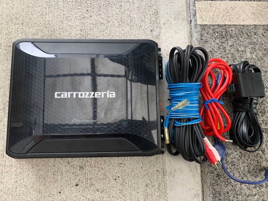 カロッツエリア パワーアンプ GM- GM-D7100 中古 ケーブル付き
