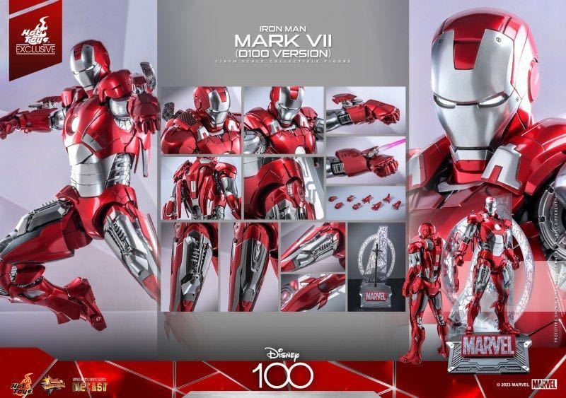 新品未開封ホットトイズ MMS696D54 アイアンマン マーク7 Iron Man Mark 7 Mark VII D100 Version Disney 100th Anniversary 1/6フィギュア