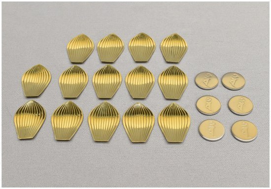 密教法具 蓮華 花びら 14枚 丸板 6枚 六器専用 仏具 20点セット 真鍮製 真鍮製 ミガキ仕上げ 密教法具 六器専用 仏具 20点セット 密教法