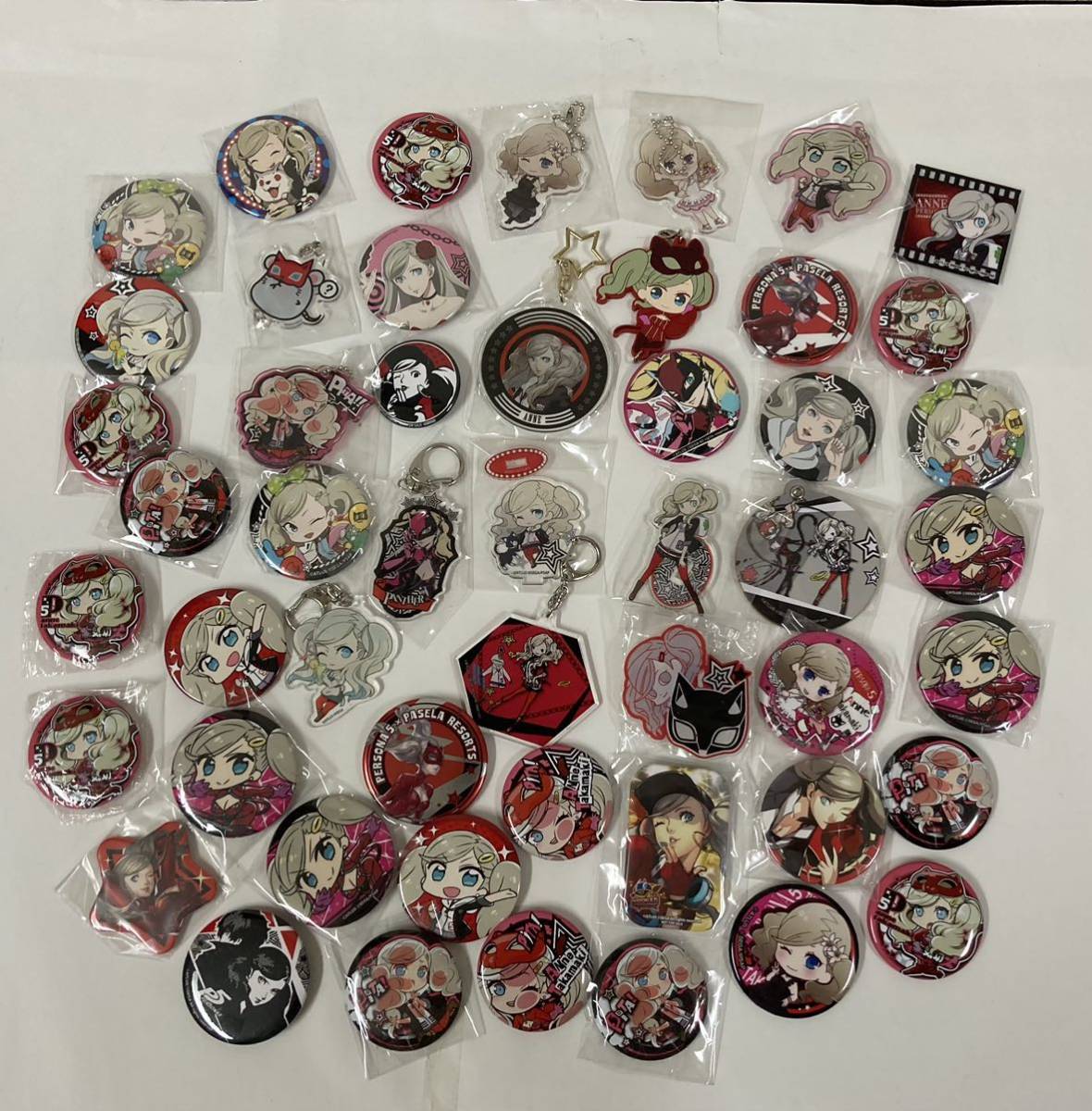 まとめ売り ペルソナ5 高巻杏 缶バッジ アクリルキーホルダー アクリル