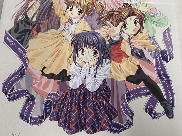 K4-235 天広直人 版画 DEAR MY SISTERS II (BLUE) ミックストメディア