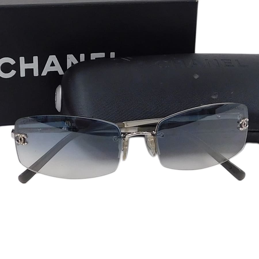 1円 ■ 美品 シャネル サングラス 合金フレーム 4093-B お洒落 お出かけ ショッピング CHANEL ■E.Bgro.mM-7