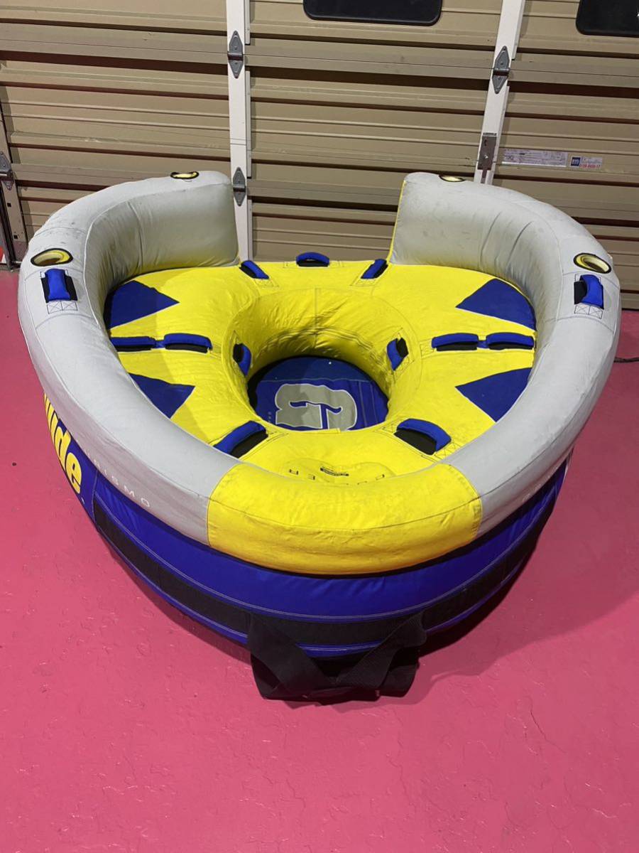 トーイングチューブ 4人乗り　跳ねる　スリル　海遊び　アクアグライド　バナナボート　子供に大人気でした！
