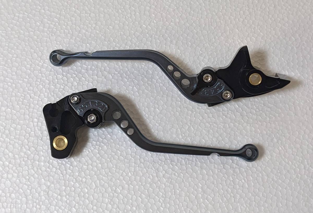 ロイヤルエンフィールド 現行モデル用 アジャスタブルレバーセット ロングタイプ メタリックグレー Meteor350 Classic350 Royalenfield