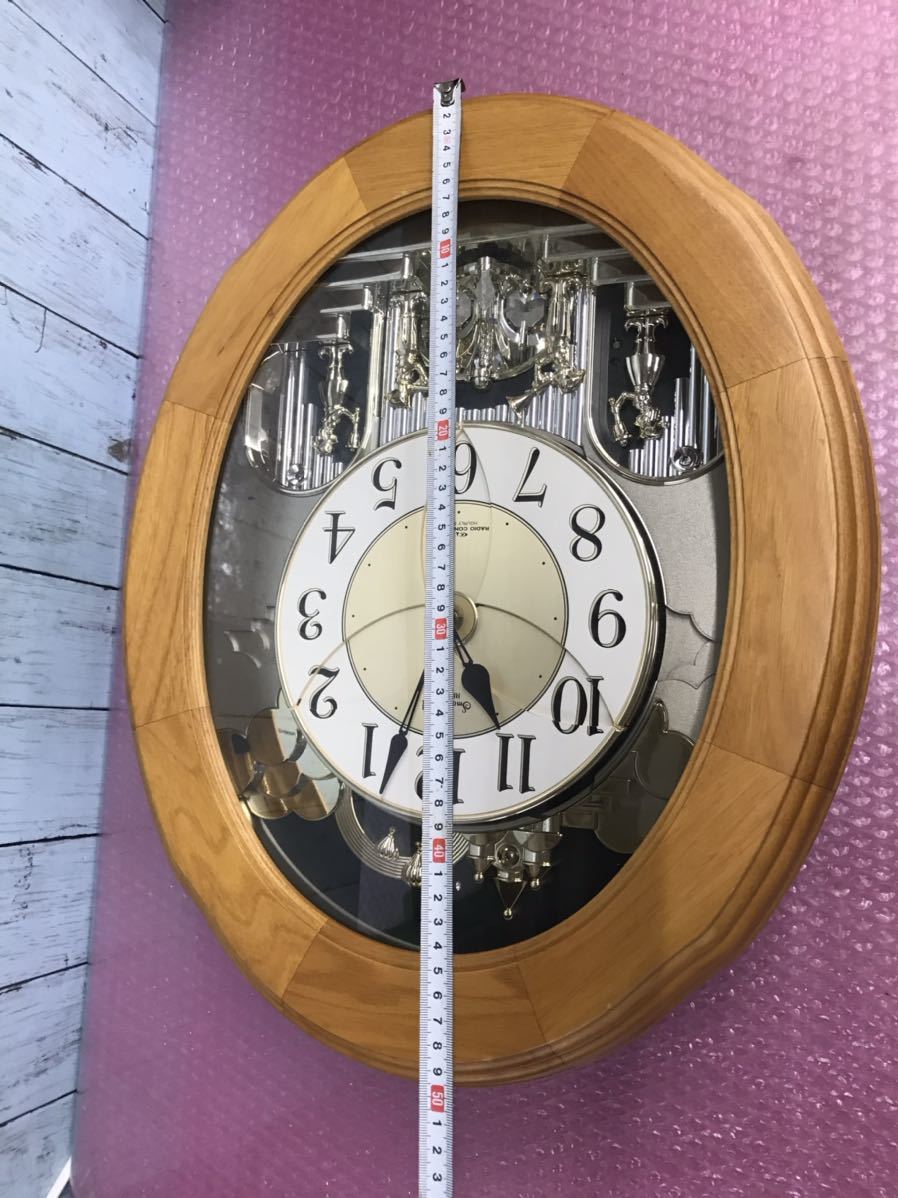 Small World RHYTHM 掛け時計 電波時計 からくり時計 リズム時計 中古